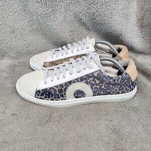Oliver Cabell Shoes Womens Size US 7.5 Leopard Print Lace Up Sneakers *Read*
